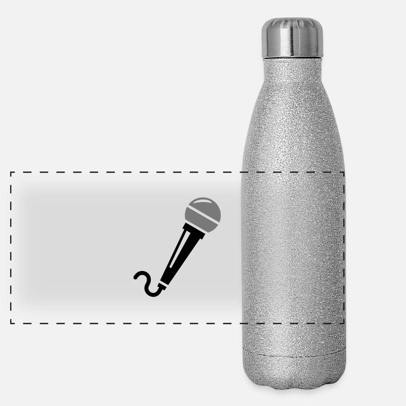 Mikrofon Panorama Glitzer Isolierflasche 500 ml