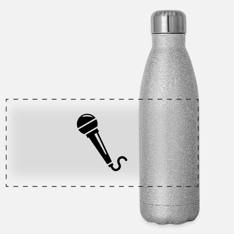 Mikrofon Panorama Glitzer Isolierflasche 500 ml