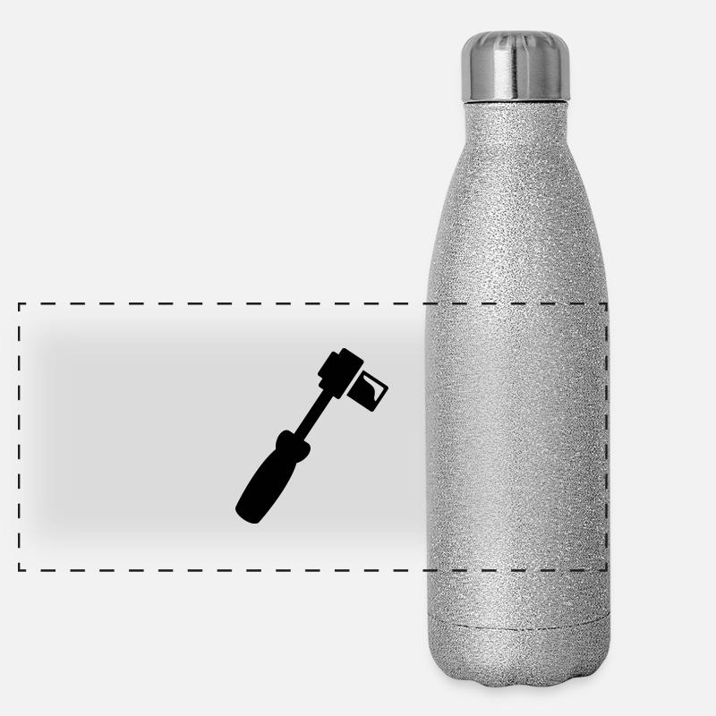 Mechaniker Schraubenschlüssel Panorama Glitzer Isolierflasche 500 ml