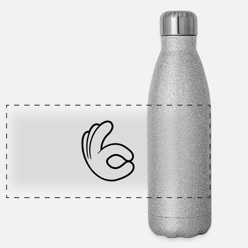 hand hole ok show good glove comic cartoon Panoramic Glitter Thermal Bottle 500 ml