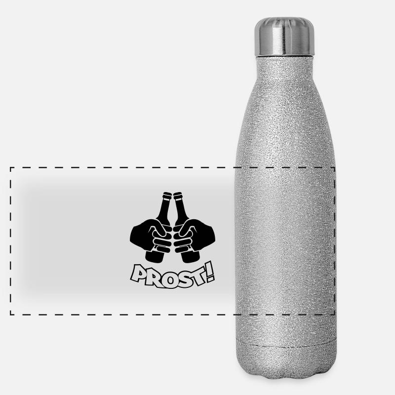 bier_prost Panorama Glitzer Isolierflasche 500 ml