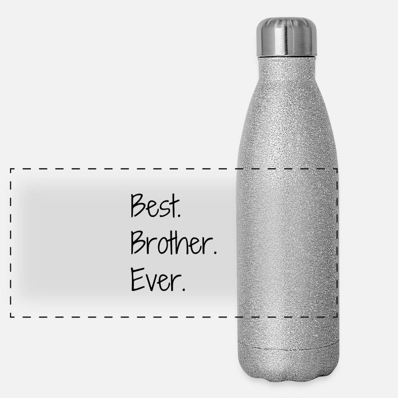 Bruder Brother Baby Geburtstag Geburt Familie Panorama Glitzer Isolierflasche 500 ml