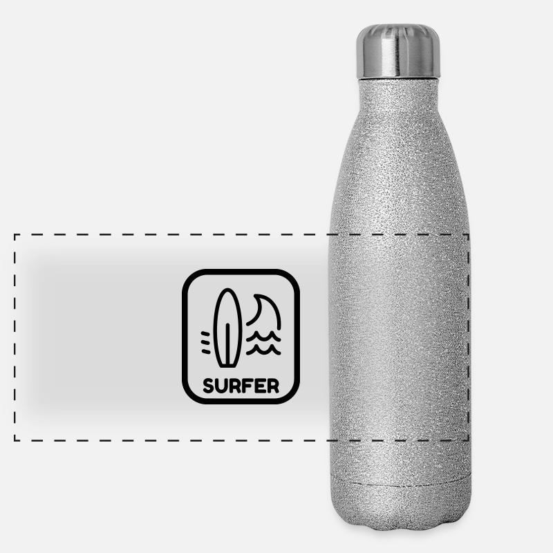 Surf / Surfing / Surfer / Surfen / Beach Panoramic Glitter Thermal Bottle 500 ml
