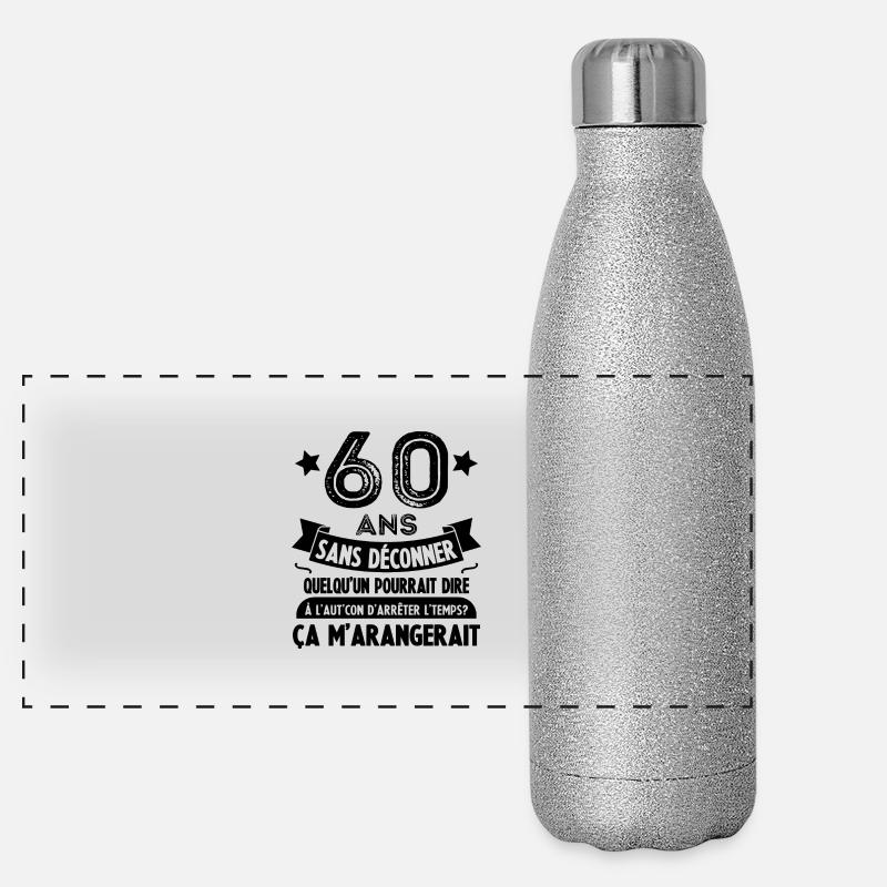 60 Ans Cadeau D'anniversaire 60 Ans Gourde isotherme panoramique pailletée 500 ml
