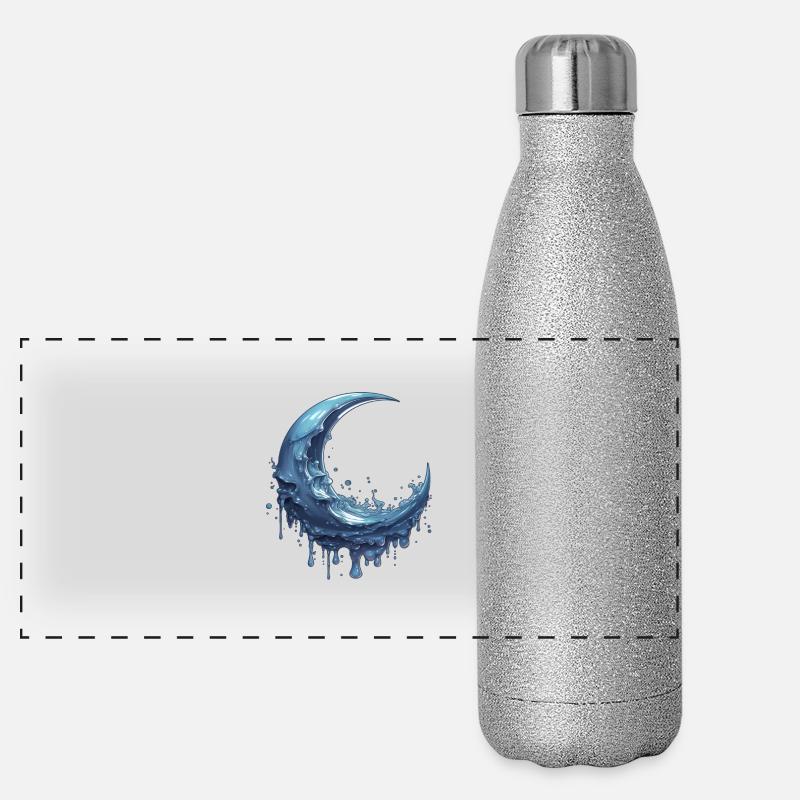 Schmelzender Mond Panorama Glitzer Isolierflasche 500 ml