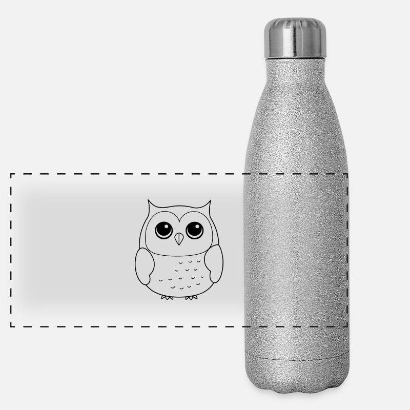 Hibou comme graphique vectoriel Gourde isotherme panoramique pailletée 500 ml