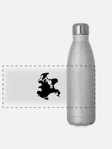 Réprimander - Gourde isotherme panoramique pailletée 500 ml - paillettes argentées - Devant