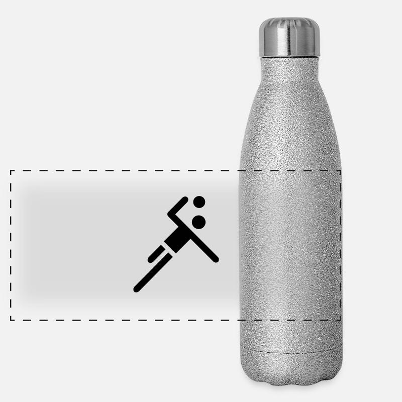 Handball Panorama Glitzer Isolierflasche 500 ml