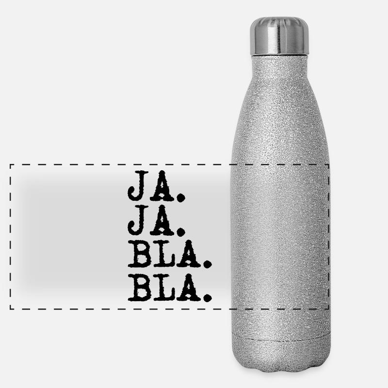 ja ja bla bla Panorama Glitzer Isolierflasche 500 ml