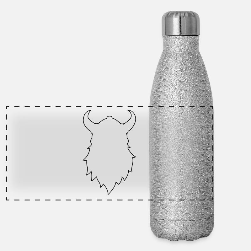 2018 viking Wikinger Silhouette Panorama Glitzer Isolierflasche 500 ml