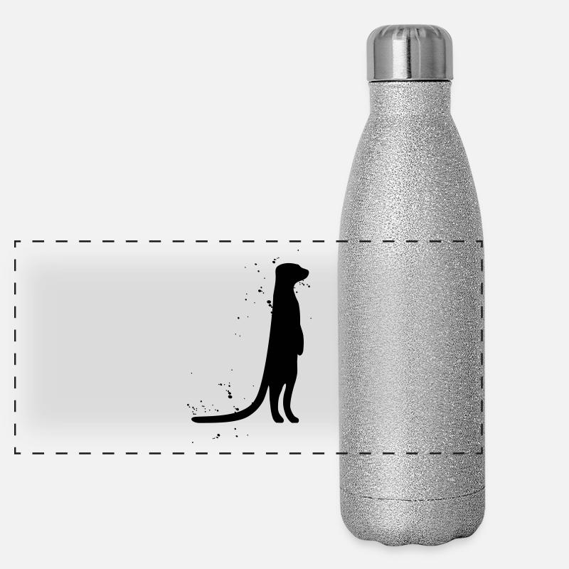 Erdmännchen Panorama Glitzer Isolierflasche 500 ml