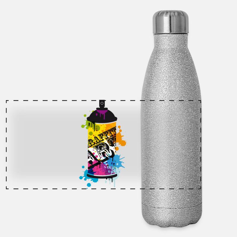 Spraydosen Graffiti Panorama Glitzer Isolierflasche 500 ml