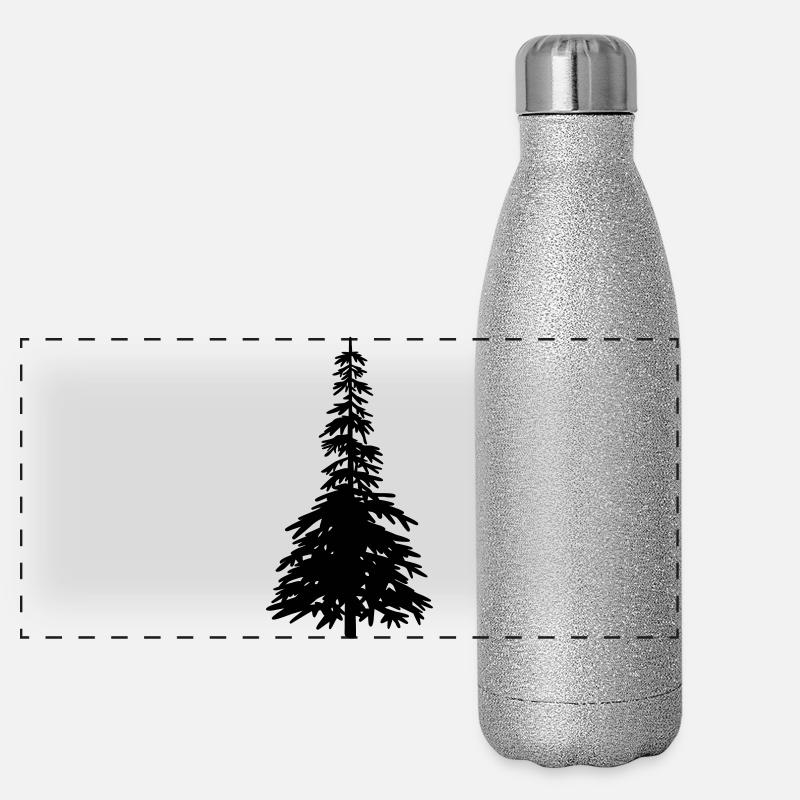 Tannenbaum Panorama Glitzer Isolierflasche 500 ml