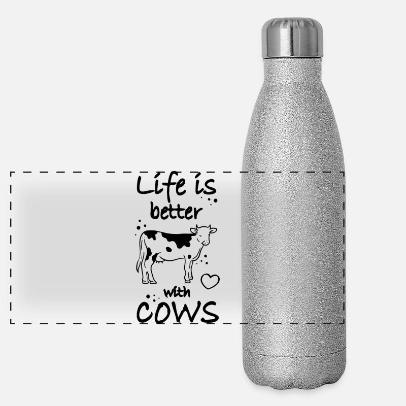 Cow keeper Panoramic Glitter Thermal Bottle 500 ml
