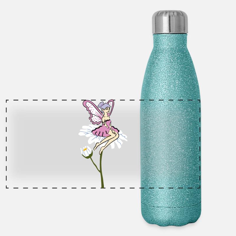 Fée Tournesol Gourde isotherme panoramique pailletée 500 ml