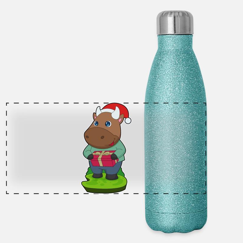 Taurus Christmas Package Panoramic Glitter Thermal Bottle 500 ml