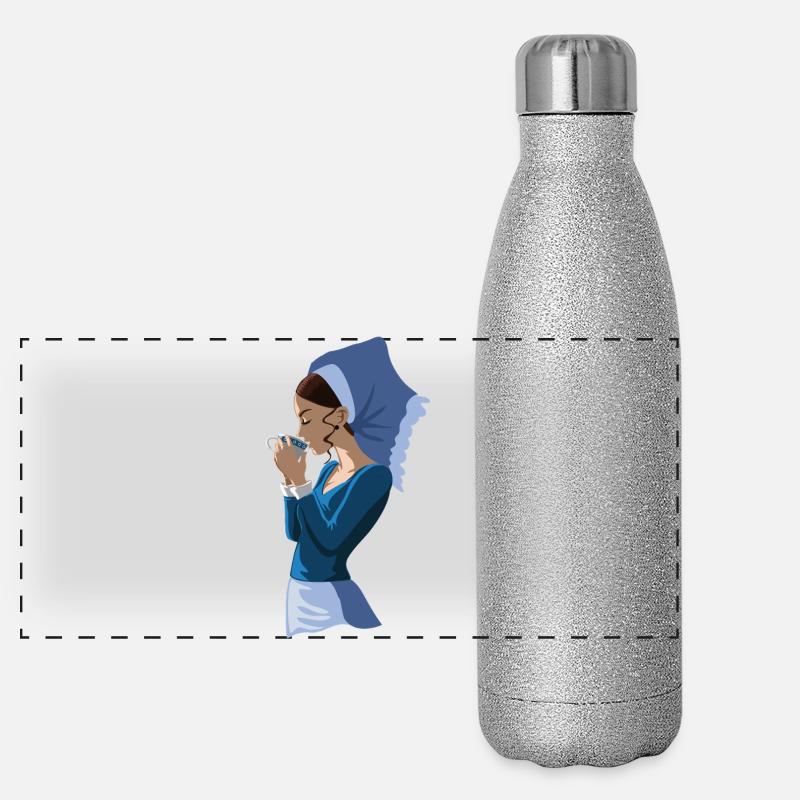 Dobre zajtšo! Panorama Glitzer Isolierflasche 500 ml