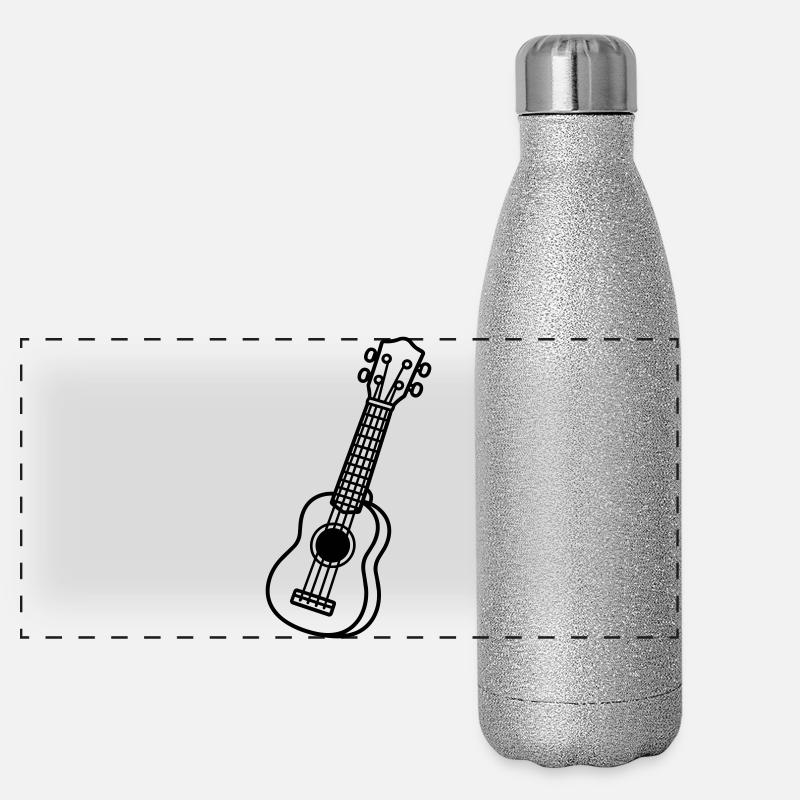 Ukulele Panorama Glitzer Isolierflasche 500 ml