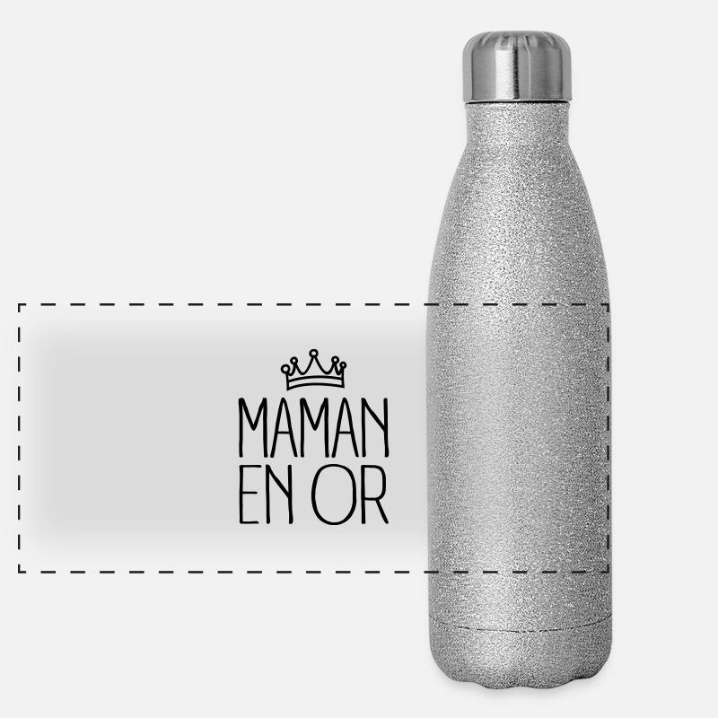 Maman En Or Gourde isotherme panoramique pailletée 500 ml
