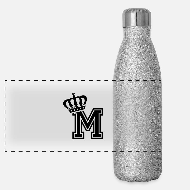 Buchstabe M Panorama Glitzer Isolierflasche 500 ml