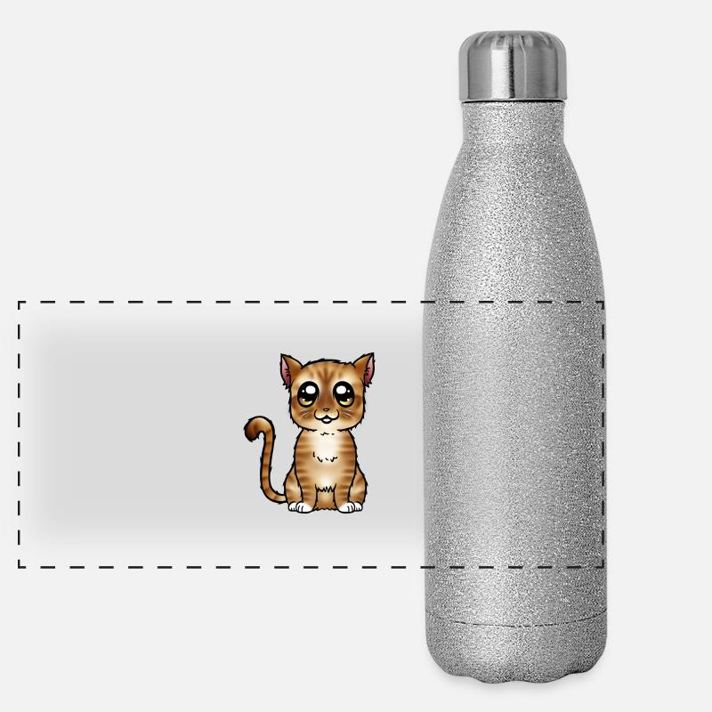 Européen - Roux et blanc Gourde isotherme panoramique pailletée 500 ml