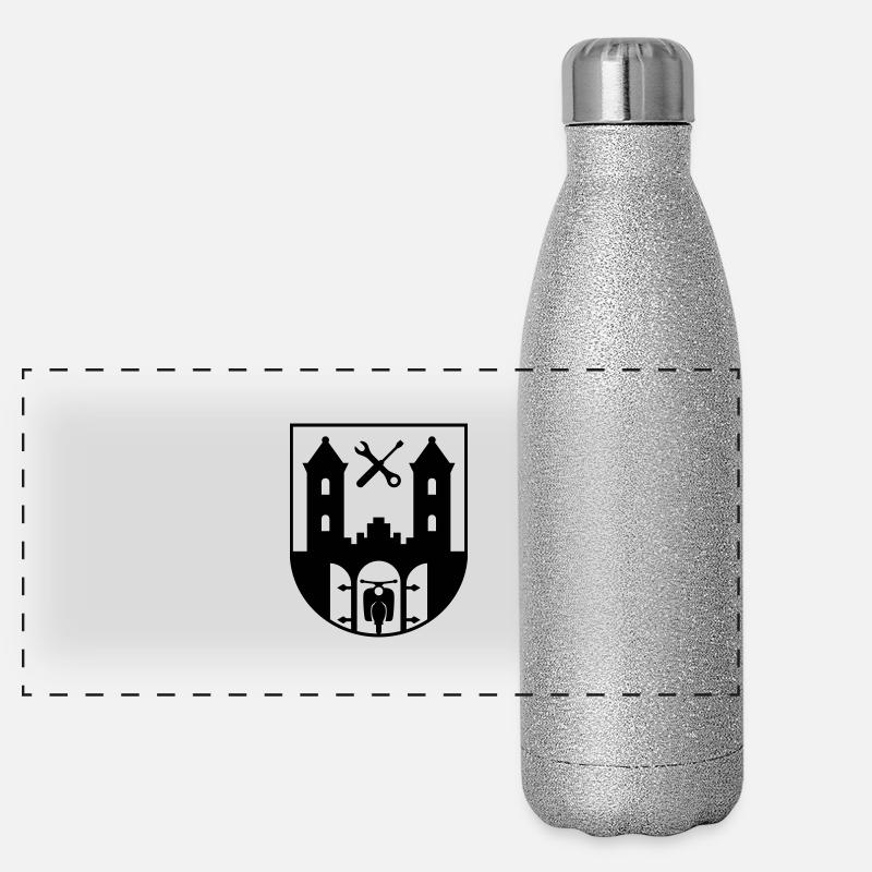 Simson Schwalbe - Suhl Coat of Arms (1c) Panoramic Glitter Thermal Bottle 500 ml