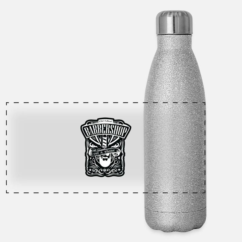 BARBERSHOP VINTAGE N B Gourde isotherme panoramique pailletée 500 ml