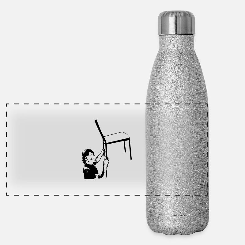 Stuhltanz - Schatzi schenk mir ein Foto Panorama Glitzer Isolierflasche 500 ml