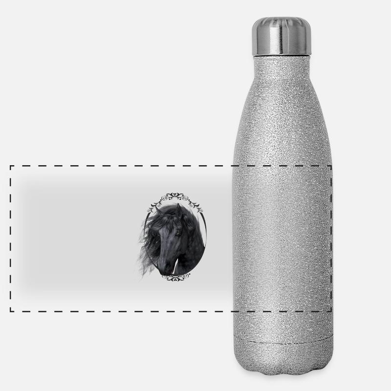 Black Beauty Panoramic Glitter Thermal Bottle 500 ml