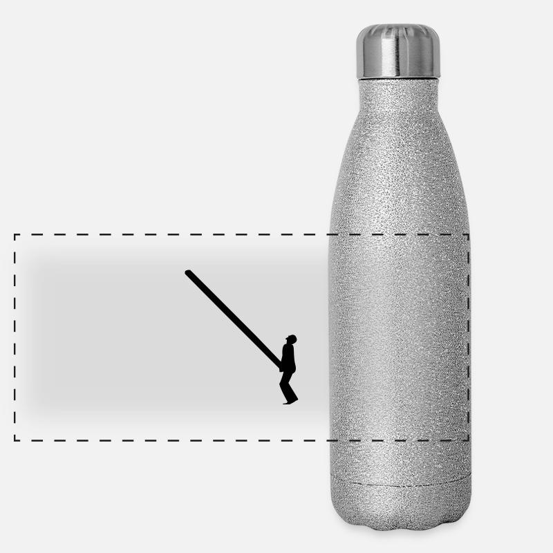 Highland Games Tossing The Caber Panoramic Glitter Thermal Bottle 500 ml