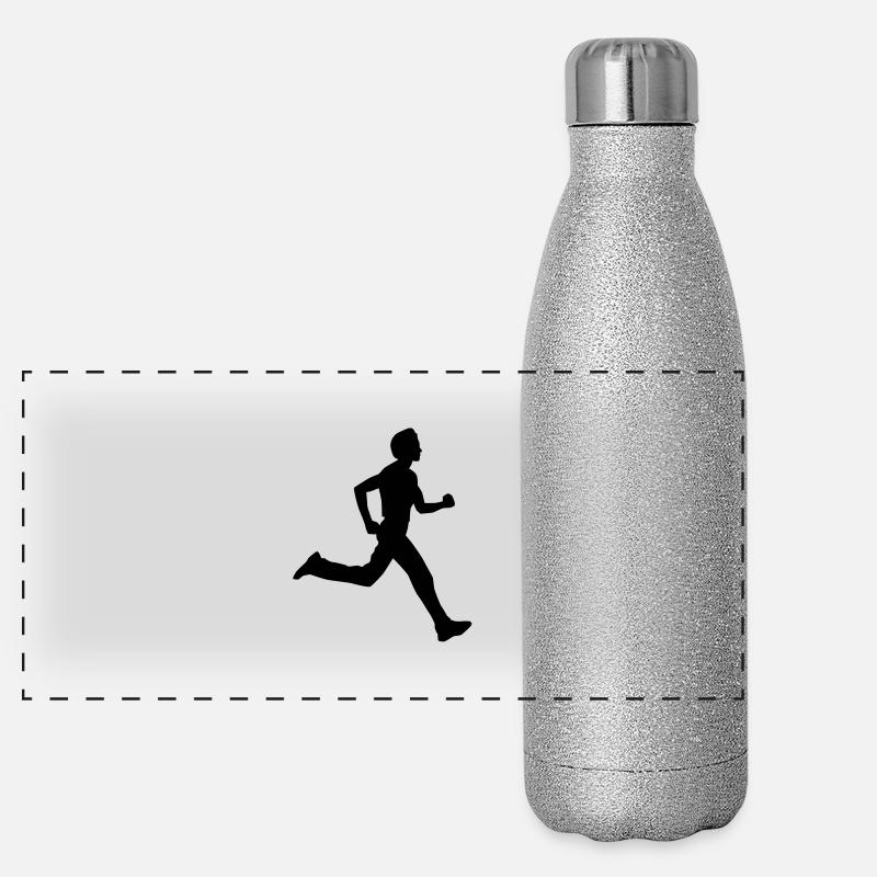 running male Gourde isotherme panoramique pailletée 500 ml