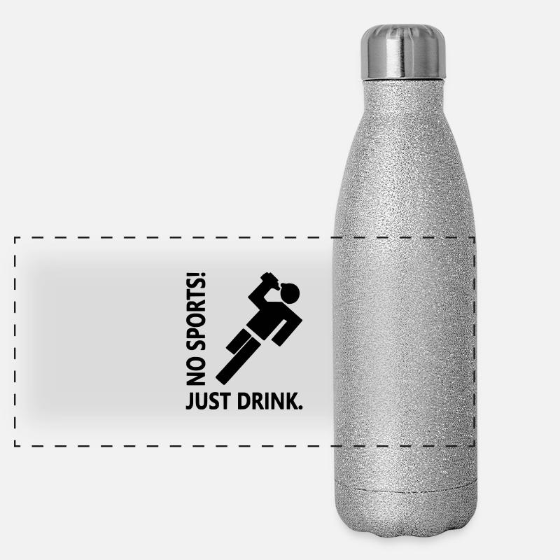No Sports ! Just Drink. Panorama Glitzer Isolierflasche 500 ml