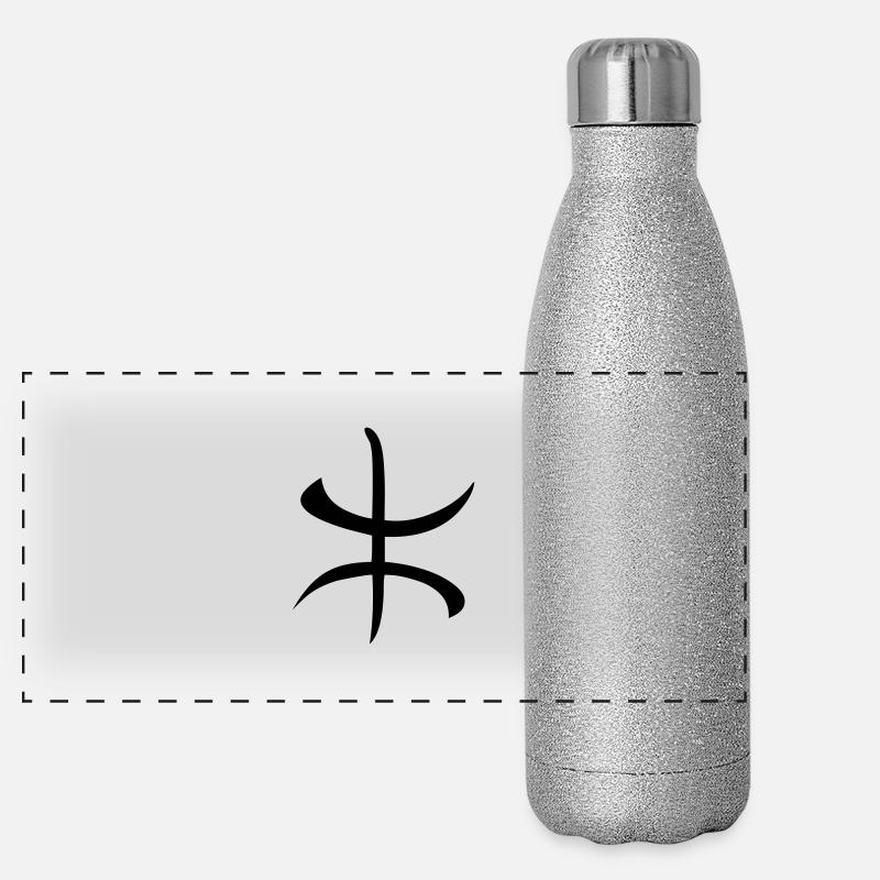 Amazigh Berber Flag Arab Maghreb Symbol Panoramic Glitter Stainless Steel Thermal Bottle