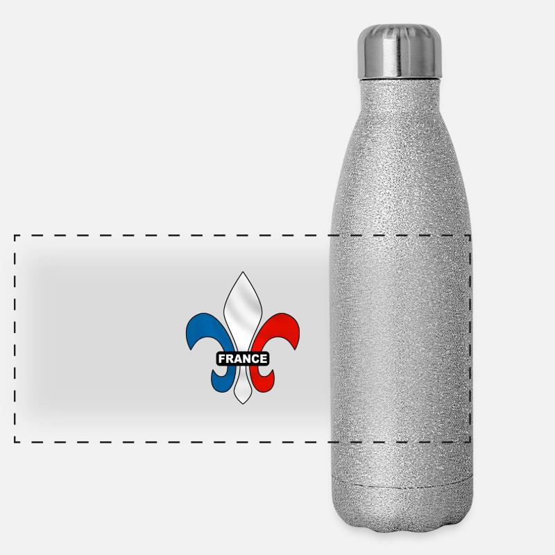 france - fleur de lys Gourde isotherme panoramique pailletée 500 ml