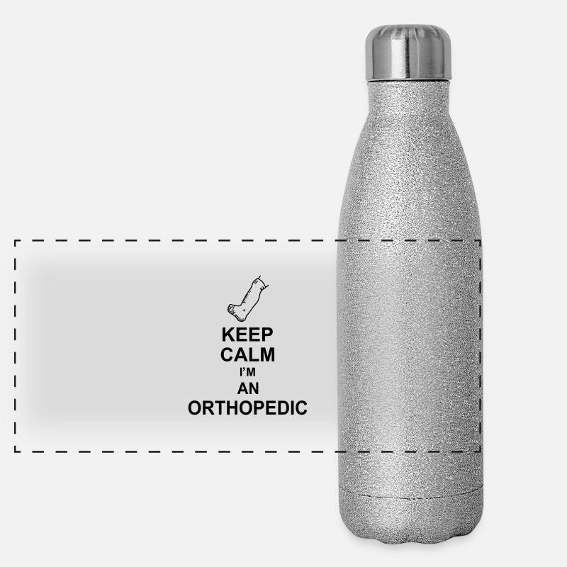 keep calm i'm an orthopedic kg10 Panorama Glitzer Isolierflasche 500 ml
