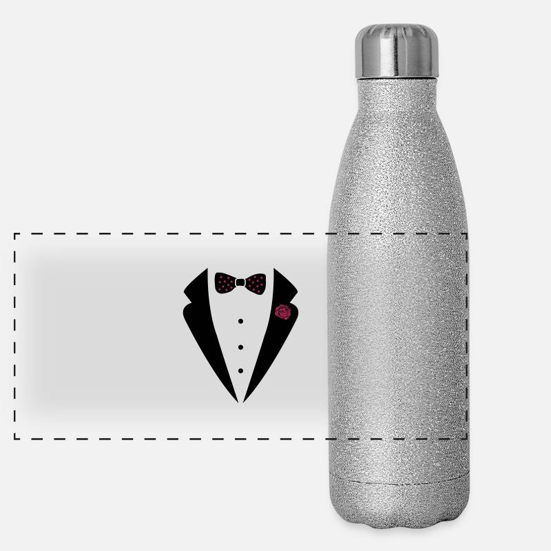 bow_tie_anzug_002 Panorama Glitzer Isolierflasche 500 ml