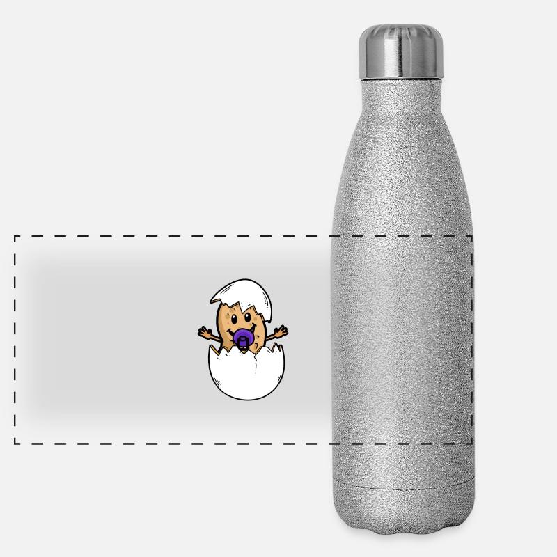 Peanut Baby Congé parental Parents Grossesse Naissance Oeuf Gourde isotherme panoramique pailletée 500 ml