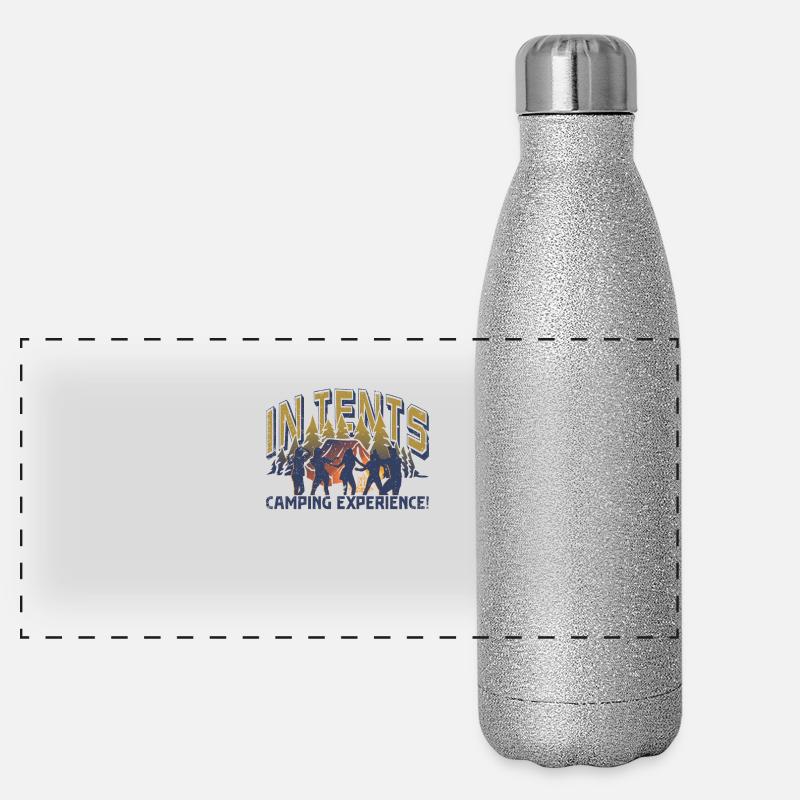 Expérience de camping sous tente ! Gourde isotherme panoramique pailletée 500 ml