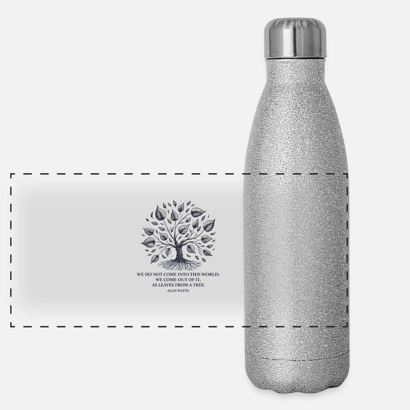Alan Watts | Tree of Life & Spiritual Wisdom Panoramic Glitter Thermal Bottle 500 ml
