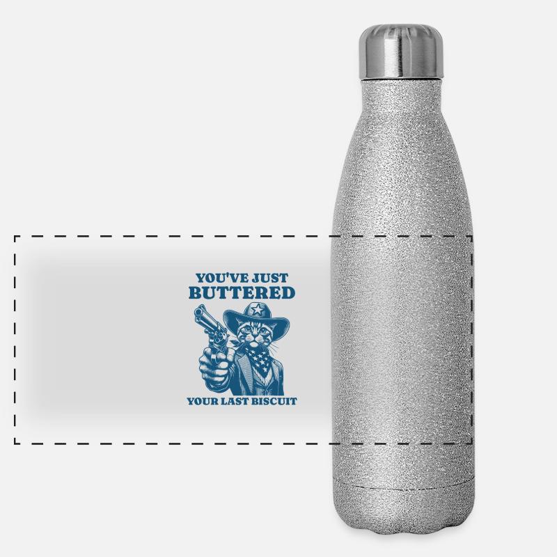 Vous venez de beurrer votre dernier biscuit Cowboy Cat Gourde isotherme panoramique pailletée 500 ml