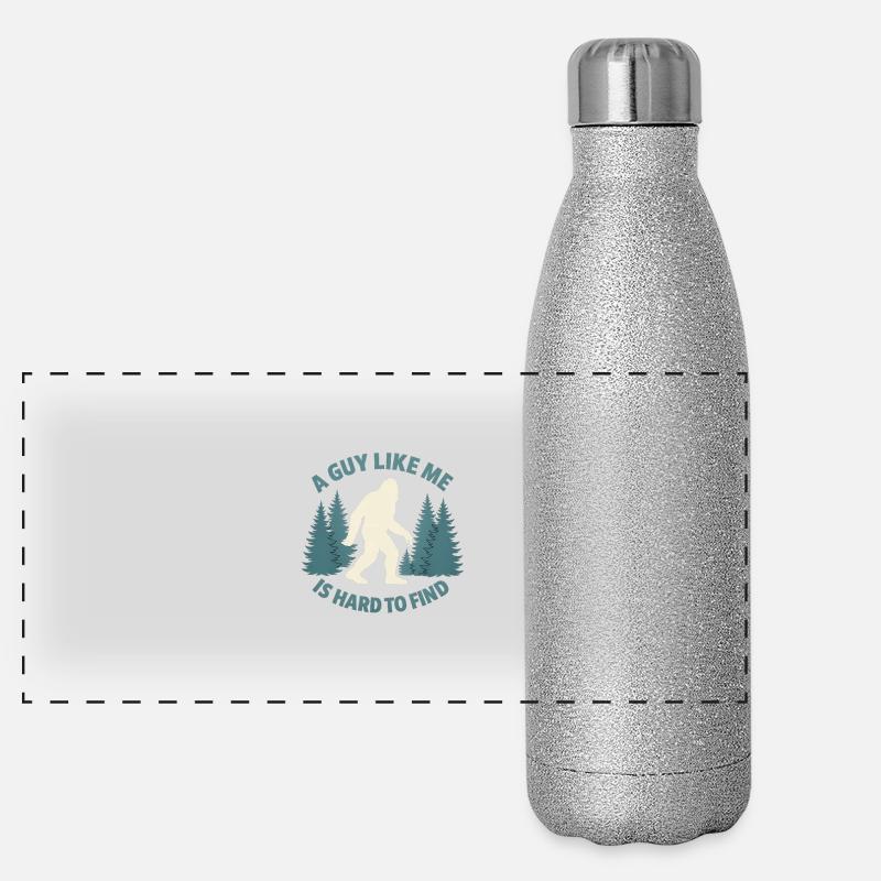 Lustiger Bigfoot Ein Kerl Wie Ich Ist Schwer Zu Einem Wald Zu Finde Panorama Glitzer Isolierflasche 500 ml
