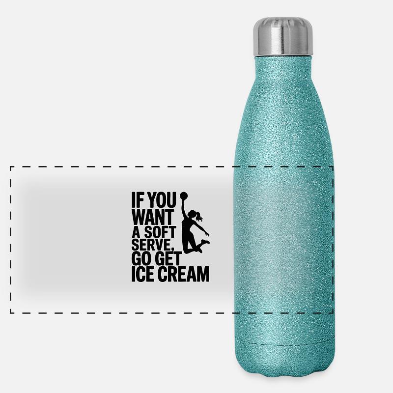 Soft-serve ? Puis c’est parti pour la glace – le volleyball Gourde isotherme panoramique pailletée 500 ml