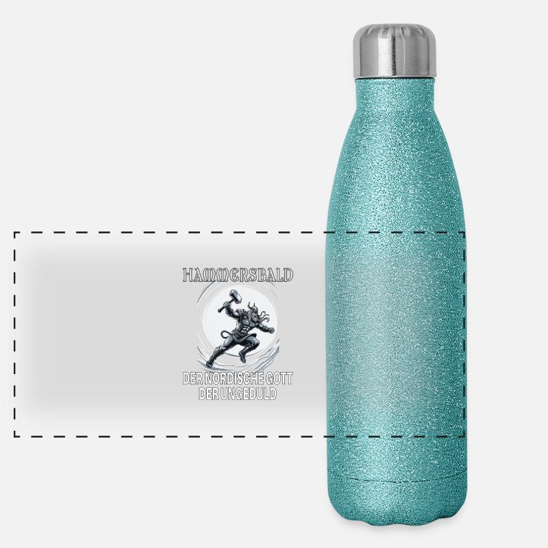 Hammersbald – Dieu nordique de l’impatience Gourde isotherme panoramique pailletée 500 ml
