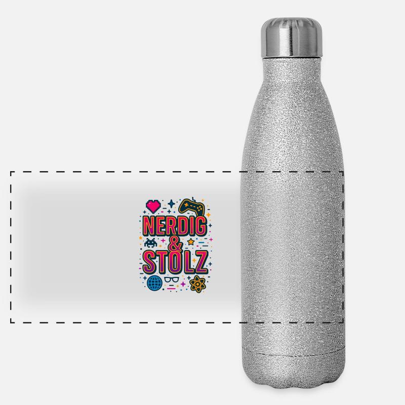 Nerdig & Stolz Panorama Glitzer Isolierflasche 500 ml