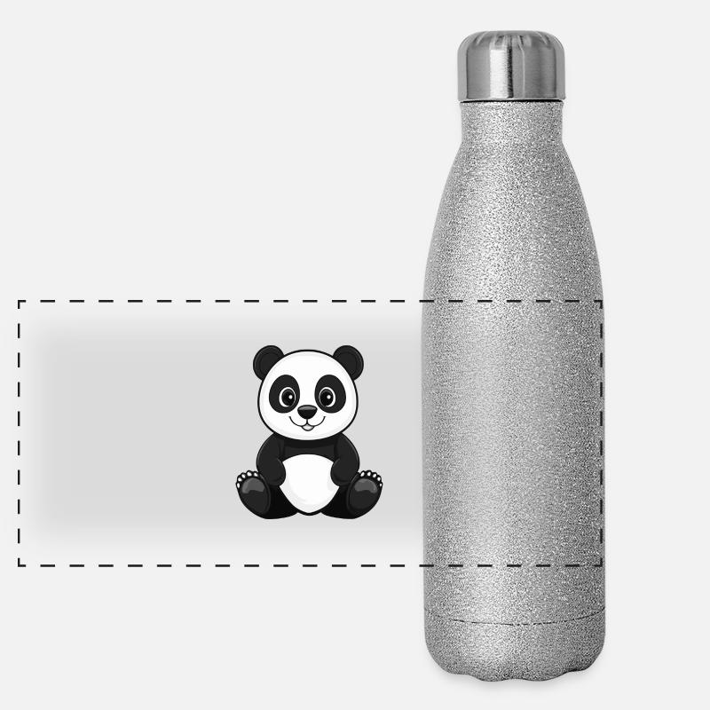 Panda Panorama Glitzer Isolierflasche 500 ml