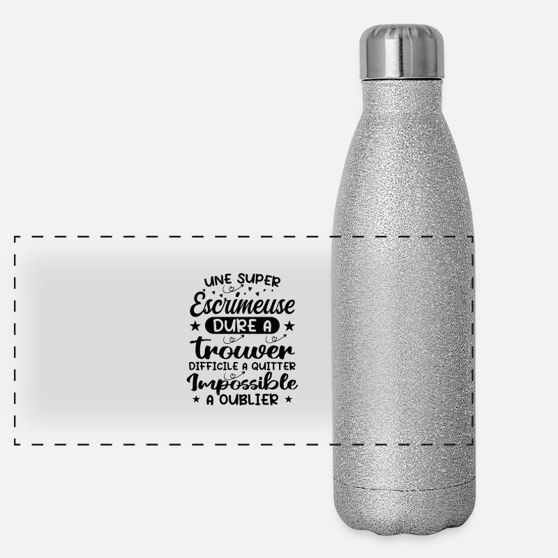 Une Super Escrimeuse - Cadeau escrimeuse Gourde isotherme panoramique pailletée 500 ml