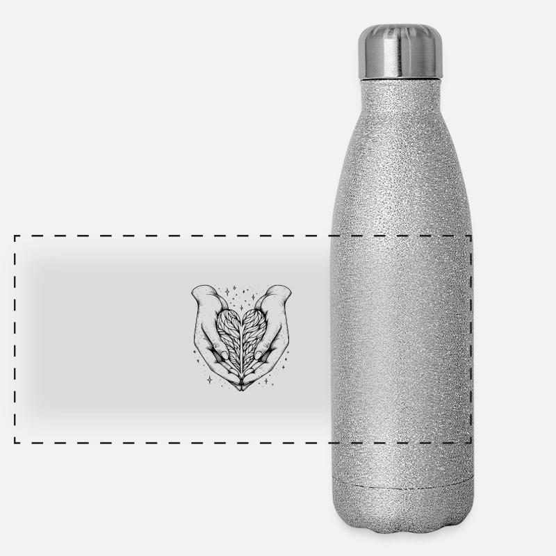 Vintage Hände Silhouette Clipart Panorama Glitzer Isolierflasche 500 ml
