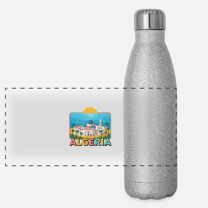Algérie DZ Algerien Panorama Glitzer Isolierflasche 500 ml