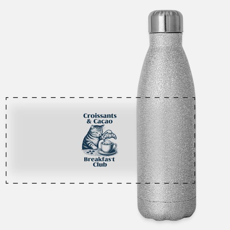 Kakao-Croissants Frühstücksclub Panorama Glitzer Isolierflasche 500 ml