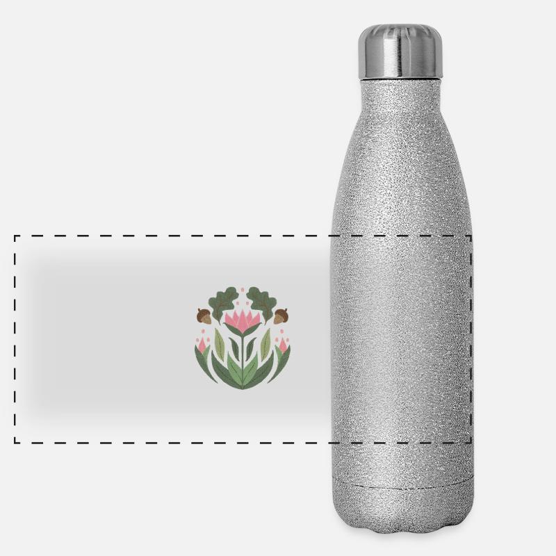 Waldblume Panorama Glitzer Isolierflasche 500 ml